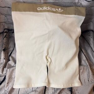 Adidas Women's Cream and Tan Bike Shorts